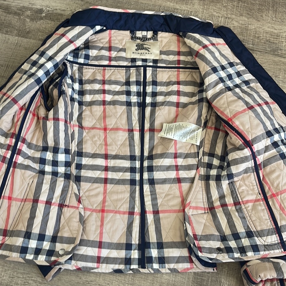 Burberry Navy Quilted Jacket - Picture 6 of 8
